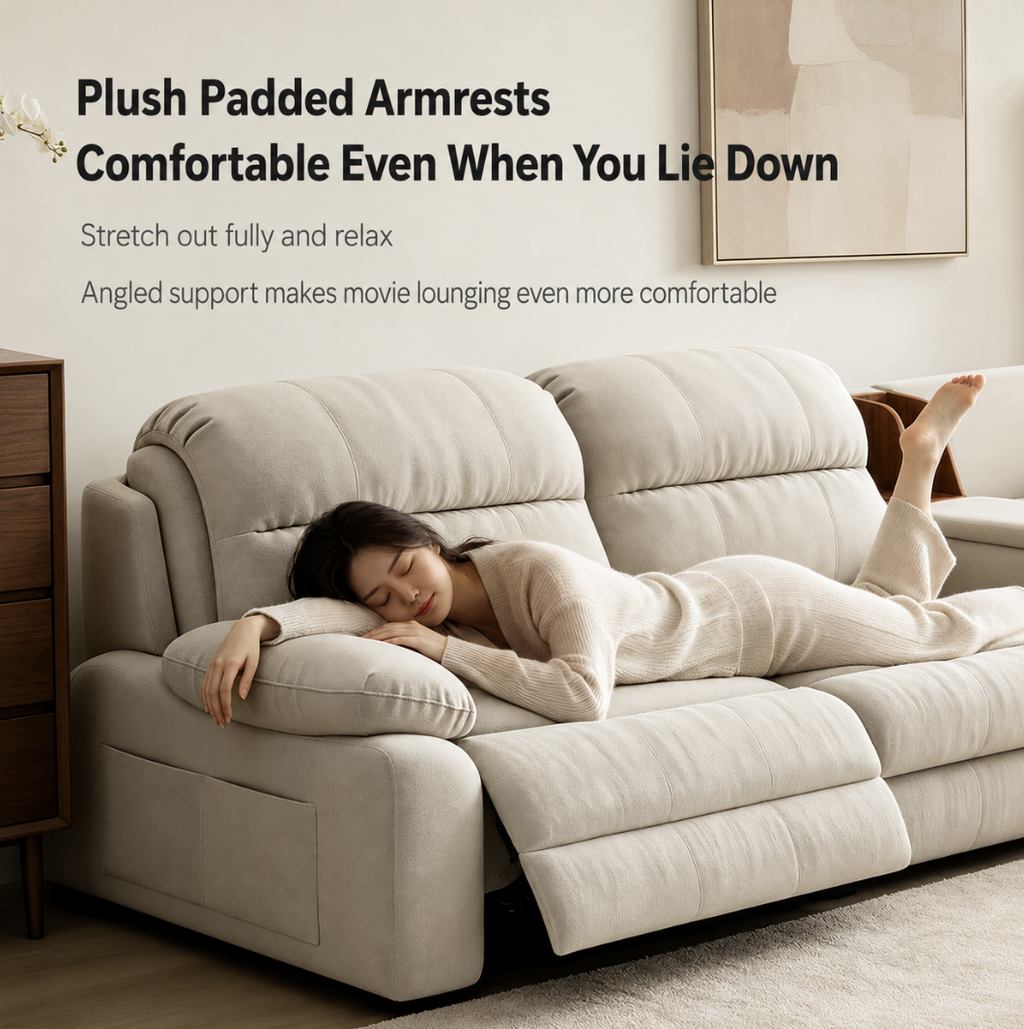 Modular Zero-Wall Power Reclining Sectional Sofa with Storage Console