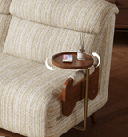 5-Position Convertible Sofa Bed with 360° Swivel Side Table