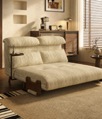 5-Position Convertible Sofa Bed with 360° Swivel Side Table