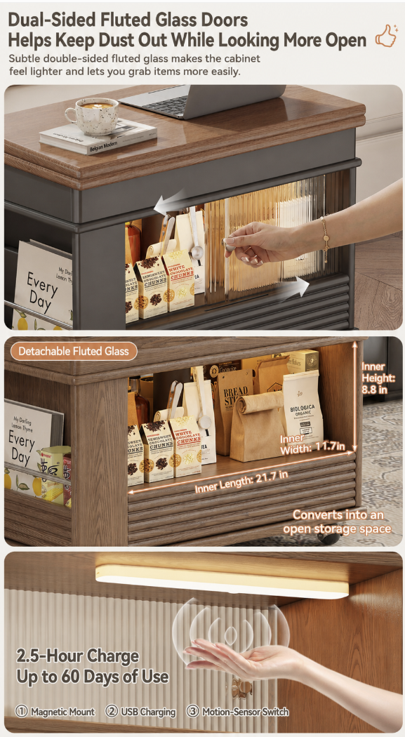 Solid Wood Transforming Coffee Table with Lift-Top & Storage