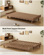 Solid Beech Wood Pull-Out Sofa Bed with Chenille Upholstery