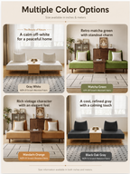 Solid Ash Wood Platform Sofa with Memory Foam