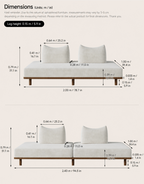 Solid Ash Wood Platform Sofa with Memory Foam