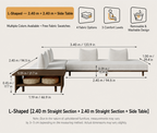 Solid Ash Wood Platform Sofa with Memory Foam