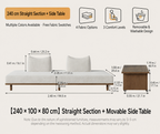 Solid Ash Wood Platform Sofa with Memory Foam
