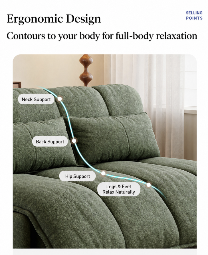 Smart Electric Convertible Sofa Bed with Motorized Extension