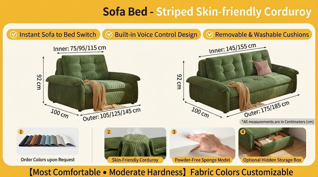 Electric Sofa Bed (Remote + Voice Control)