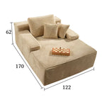 Corduroy Modular Sofa Bed – Vacuum Compressed & No Assembly Required