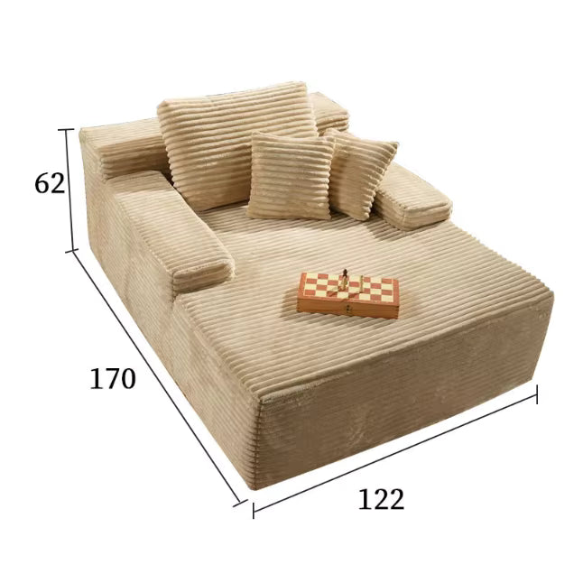 Corduroy Modular Sofa Bed – Vacuum Compressed & No Assembly Required