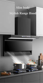 Smart Sensor Kitchen Range Hood – Wall-Mounted, Low Noise, Modern Design