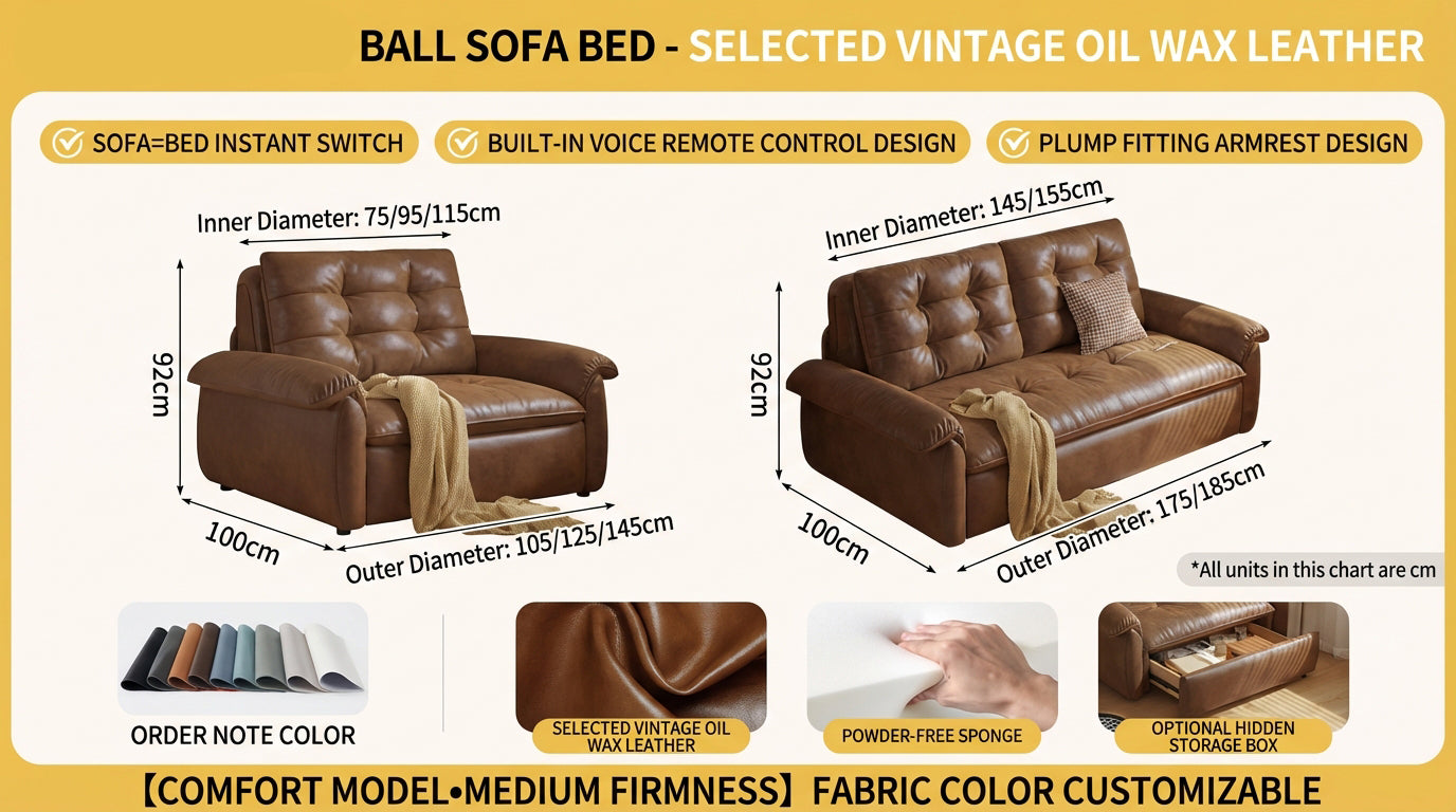 Electric Sofa Bed (Remote + Voice Control)