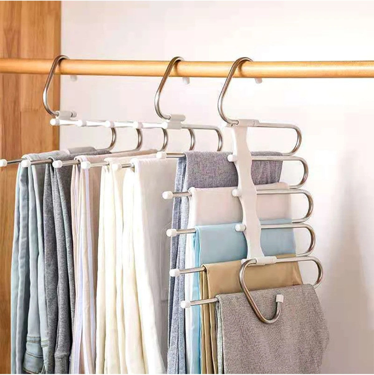 Space-Saving Multi-Layer Pants Hanger