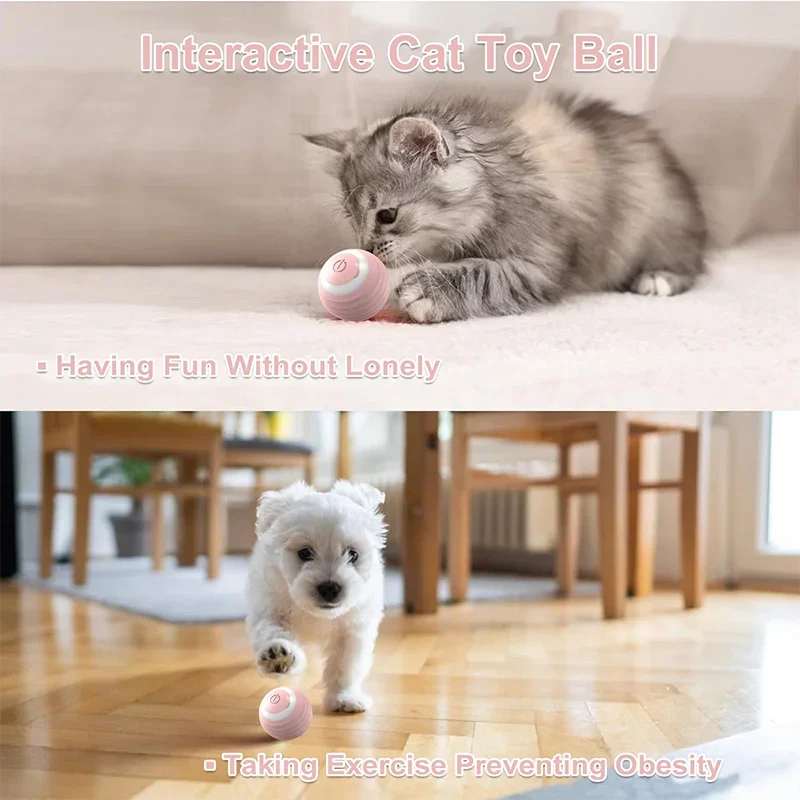 1Pcs Cat Teaser Ball Pet Toy Ball Gravity Rolling Ball Cat Self Indulgence Ball Bite Resistant And Stress Relieving