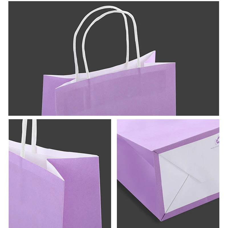 10/30/50Party Gift Bag Recyclable Kraft Paper Shopping Bag Valentine's Day Wedding Candy Gift Bag Delivery Packaging Handbag