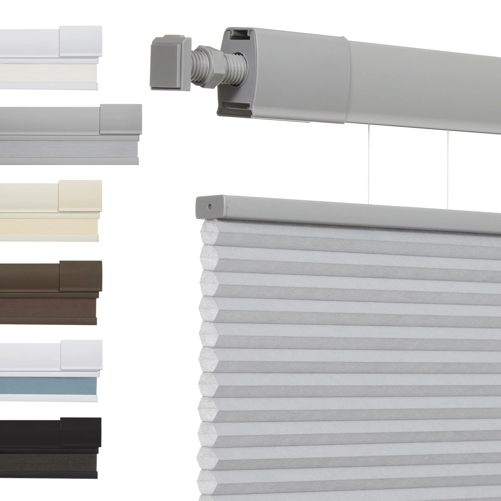 No-Drill Top-Down Bottom-Up Honeycomb Blinds – Cordless, Thermal Insulated, Noise Reduction