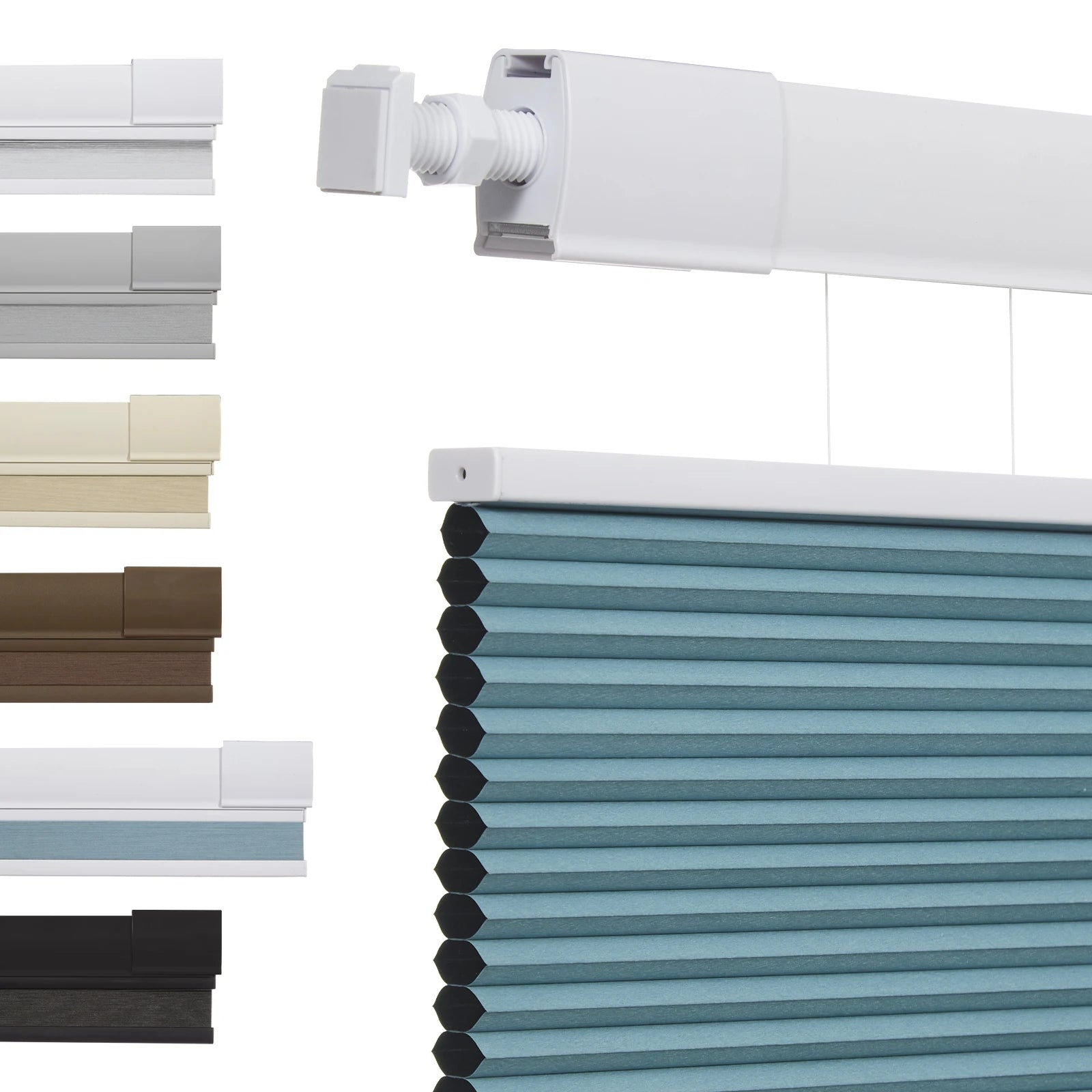 No-Drill Top-Down Bottom-Up Honeycomb Blinds – Cordless, Thermal Insulated, Noise Reduction