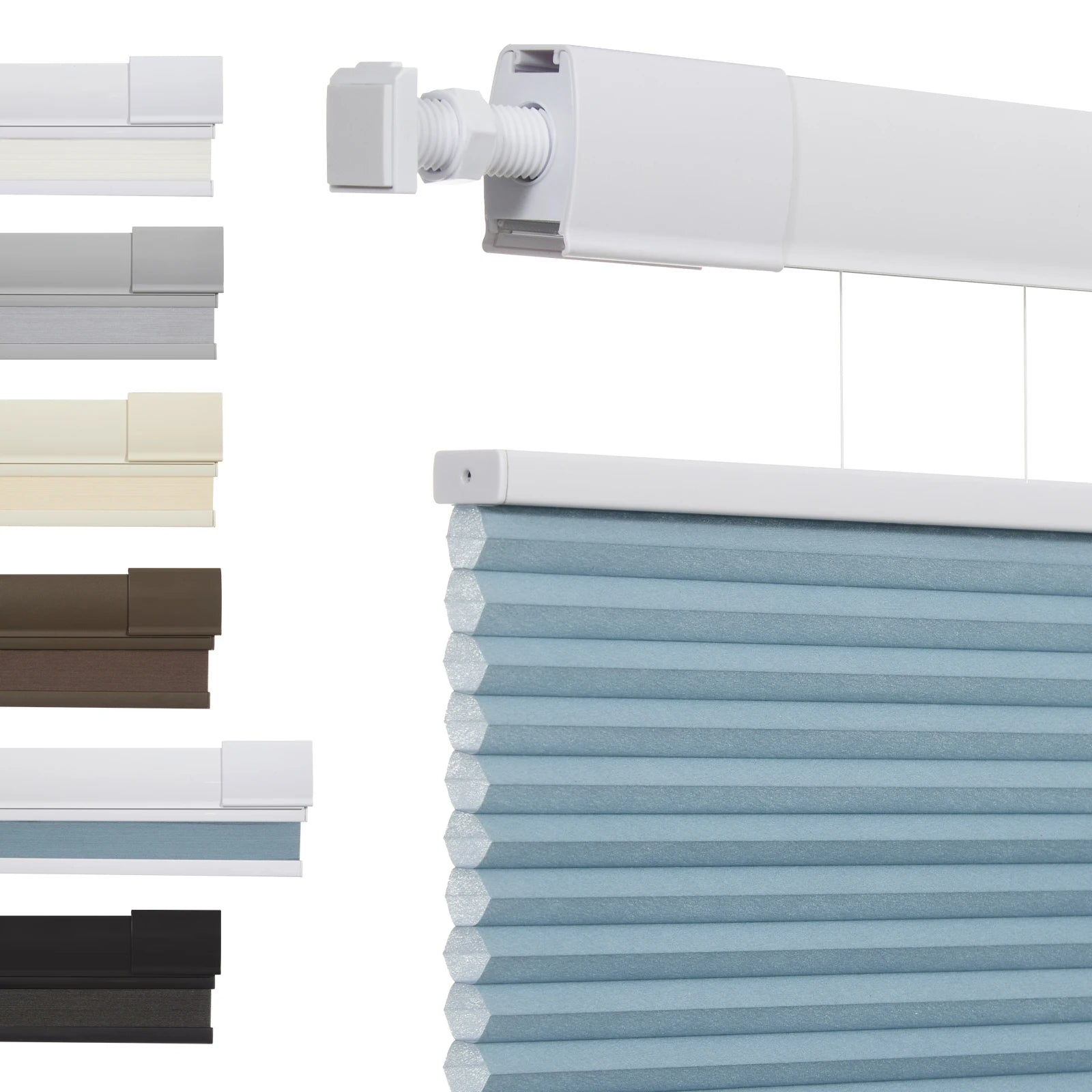 No-Drill Top-Down Bottom-Up Honeycomb Blinds – Cordless, Thermal Insulated, Noise Reduction