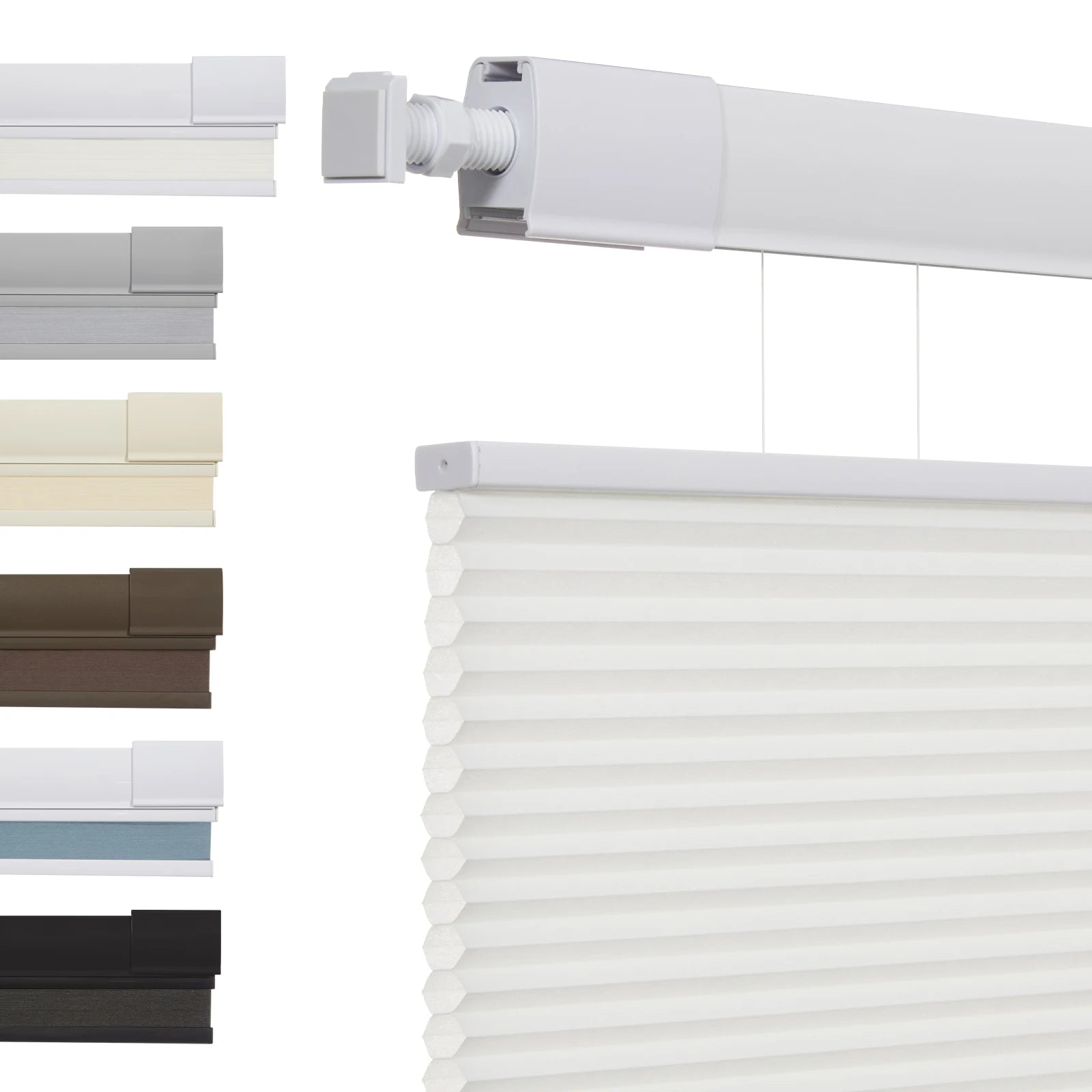 No-Drill Top-Down Bottom-Up Honeycomb Blinds – Cordless, Thermal Insulated, Noise Reduction