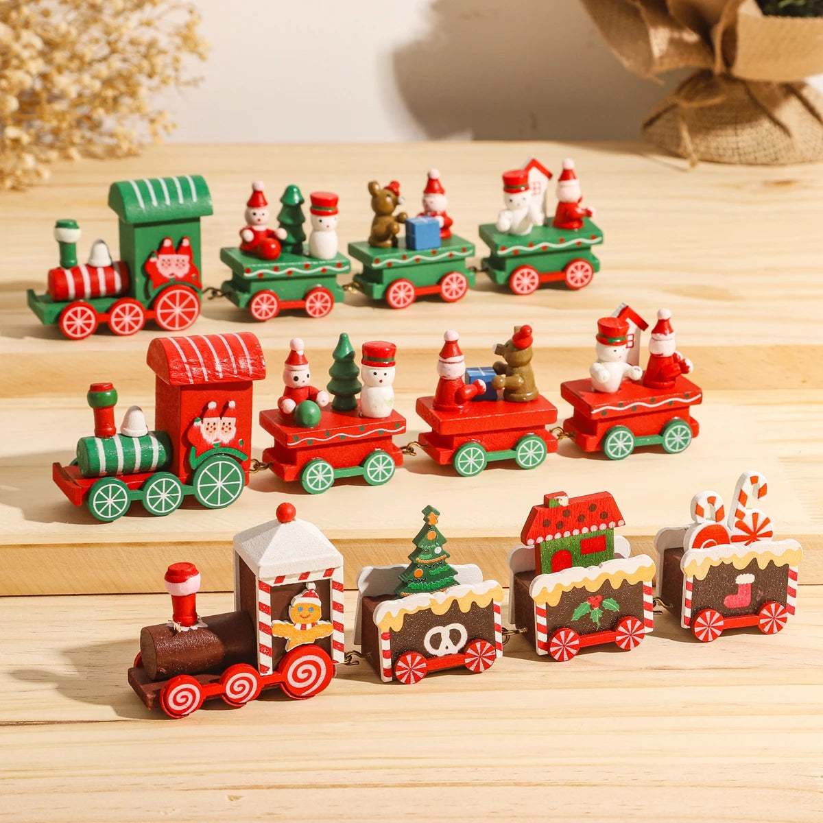 Christmas Train Merry Christmas Decorations For Home 2024 Cristmas Ornament Xmas Navidad Noel Gifts Happy New Year 2025 Gifts