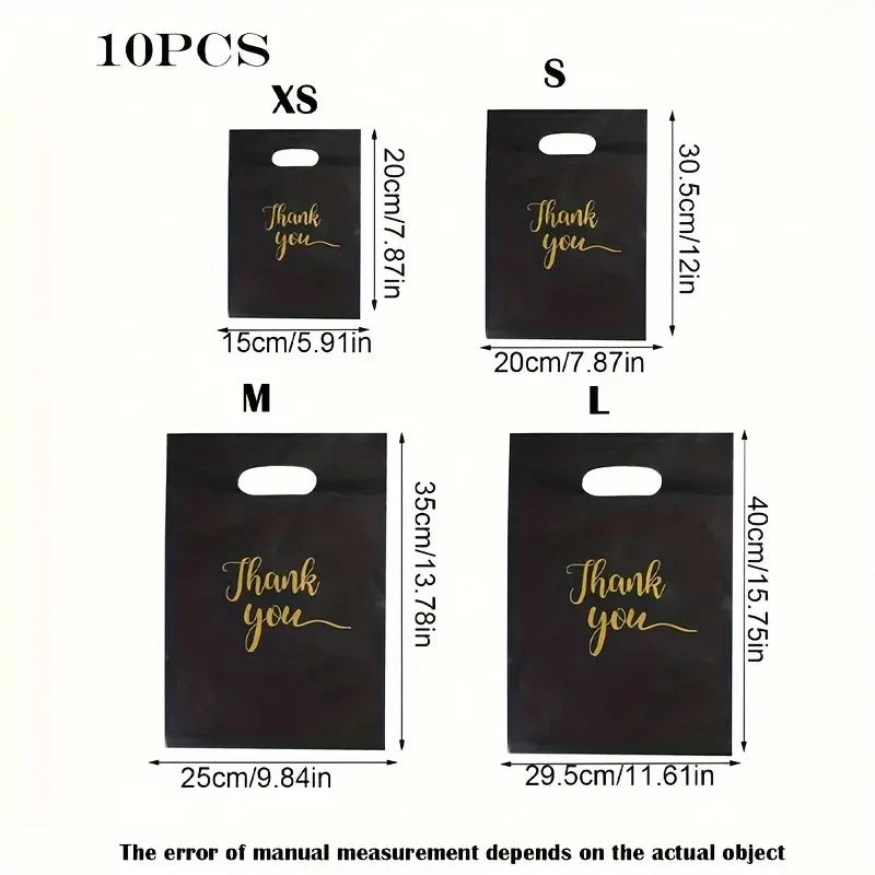 10 Spot Wholesale Gift Packaging Bags, Four Finger Flat Pockets, Gratitude Handbags, Clothing Bags, Cosmetics