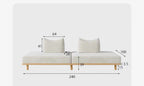 Androf – Modular Sofa Bed with Pull - Out Extension and Coffee Table - Androf