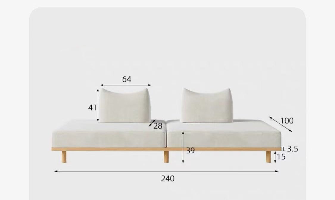 Androf – Modular Sofa Bed with Pull - Out Extension and Coffee Table - Androf