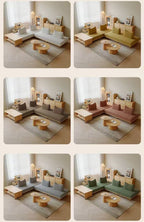 Androf – Modular Sofa Bed with Pull - Out Extension and Coffee Table - Androf