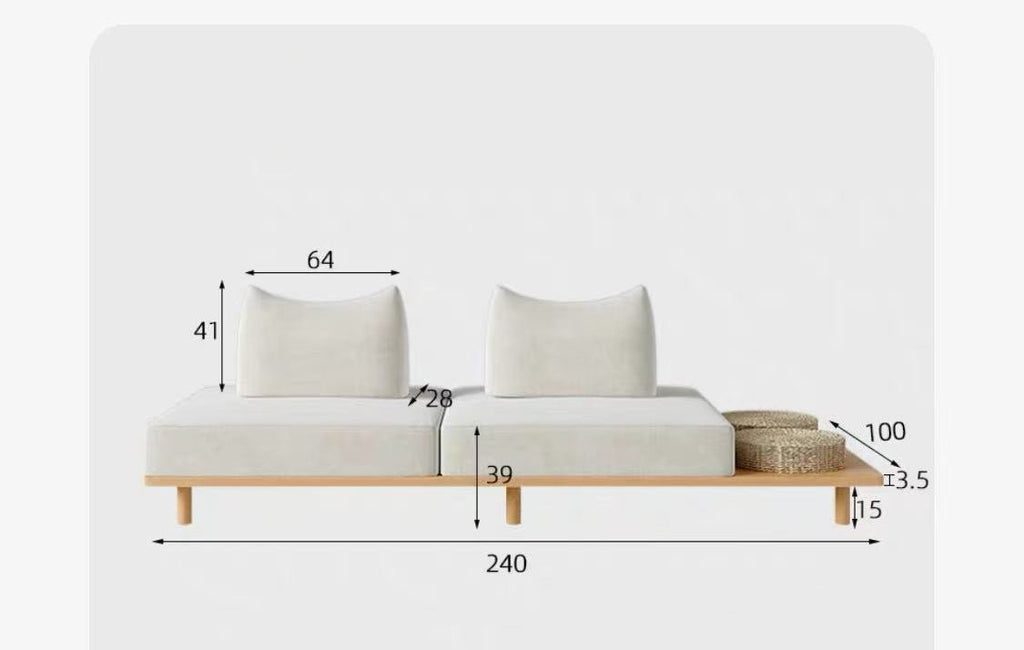 Androf – Modular Sofa Bed with Pull - Out Extension and Coffee Table - Androf