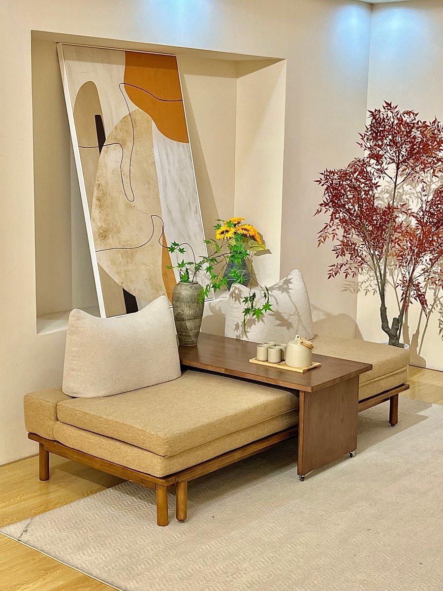 Androf – Modular Sofa Bed with Pull-Out Extension and Coffee Table