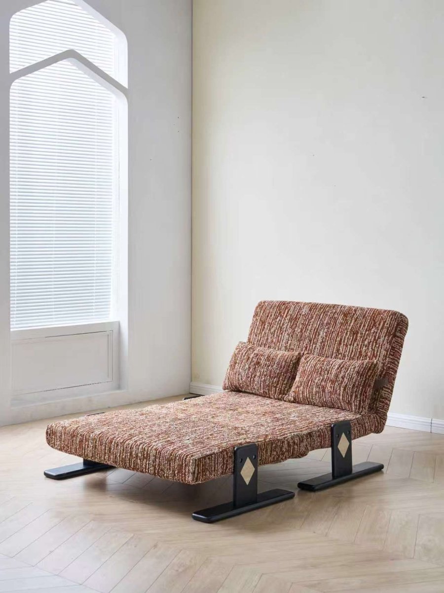 Convertible Chenille Sofa Bed Chair with Adjustable Backrest - Androf