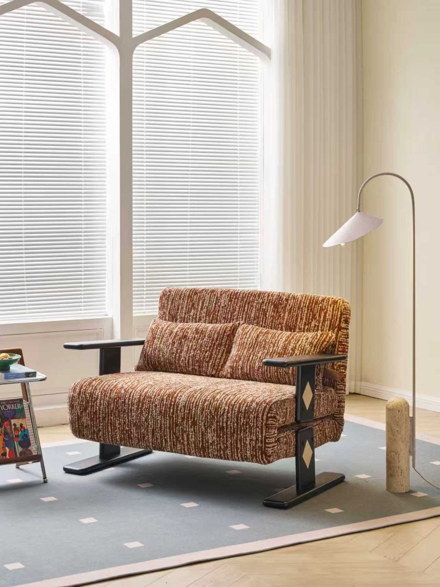 Convertible Chenille Sofa Bed Chair with Adjustable Backrest - Androf