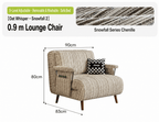 Convertible Striped Sofa Bed with Adjustable Recline & Removable Armrests - Androf