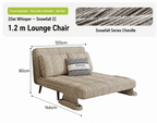Convertible Striped Sofa Bed with Adjustable Recline & Removable Armrests - Androf