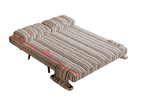 Convertible Striped Sofa Bed with Adjustable Recline & Removable Armrests - Androf