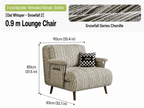 Convertible Striped Sofa Bed with Adjustable Recline & Removable Armrests - Androf