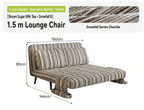 Convertible Striped Sofa Bed with Adjustable Recline & Removable Armrests - Androf