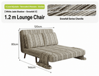 Convertible Striped Sofa Bed with Adjustable Recline & Removable Armrests - Androf