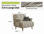 Convertible Striped Sofa Bed with Adjustable Recline & Removable Armrests - Androf
