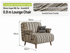 Convertible Striped Sofa Bed with Adjustable Recline & Removable Armrests - Androf