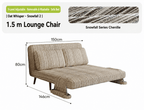 Convertible Striped Sofa Bed with Adjustable Recline & Removable Armrests - Androf