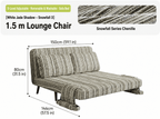 Convertible Striped Sofa Bed with Adjustable Recline & Removable Armrests - Androf