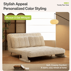 Convertible Striped Sofa Bed with Adjustable Recline & Removable Armrests - Androf