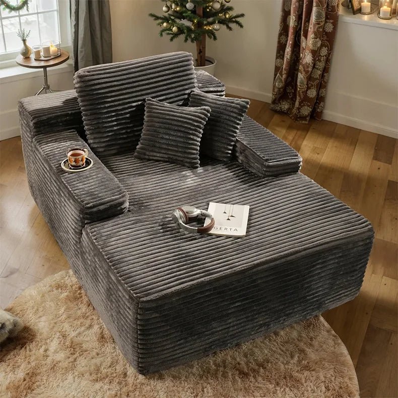 Corduroy Modular Sofa Bed – Vacuum Compressed & No Assembly Required - Androf