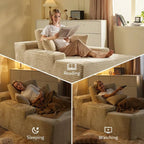 Corduroy Modular Sofa Bed – Vacuum Compressed & No Assembly Required - Androf