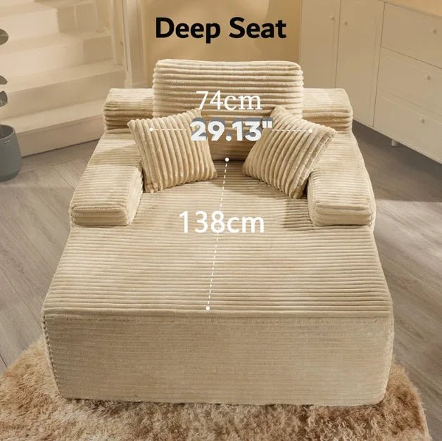 Corduroy Modular Sofa Bed – Vacuum Compressed & No Assembly Required - Androf