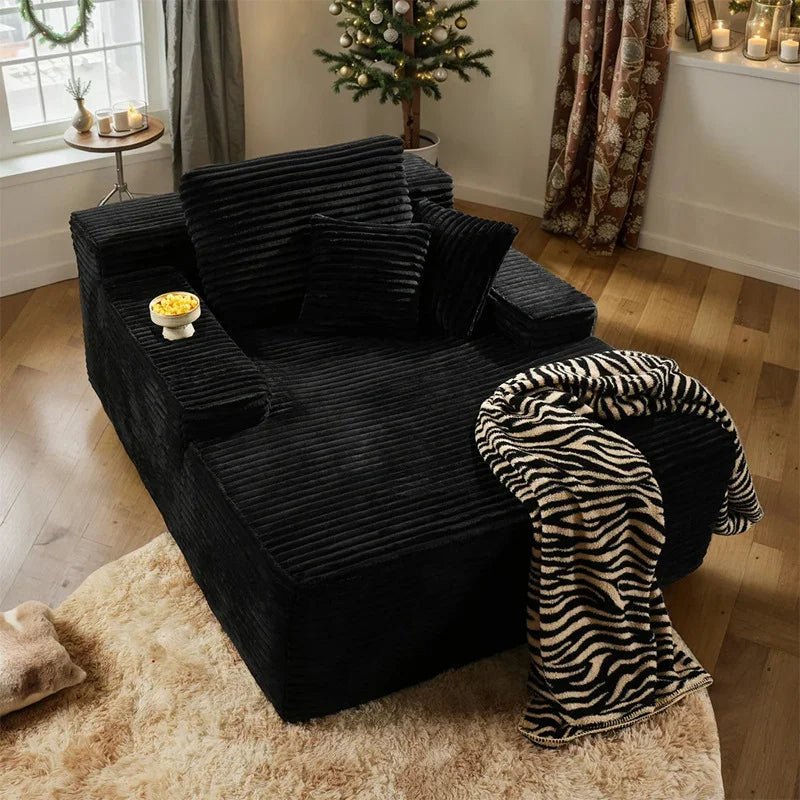 Corduroy Modular Sofa Bed – Vacuum Compressed & No Assembly Required