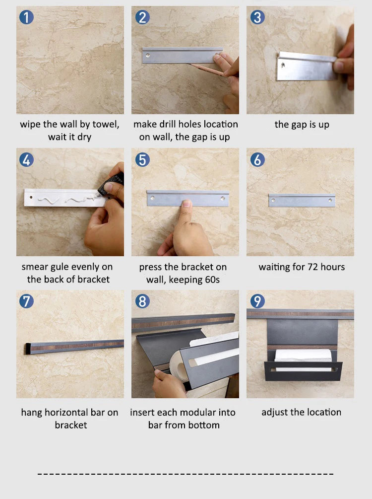 Multifunctional Wall Mounted Storage Holder