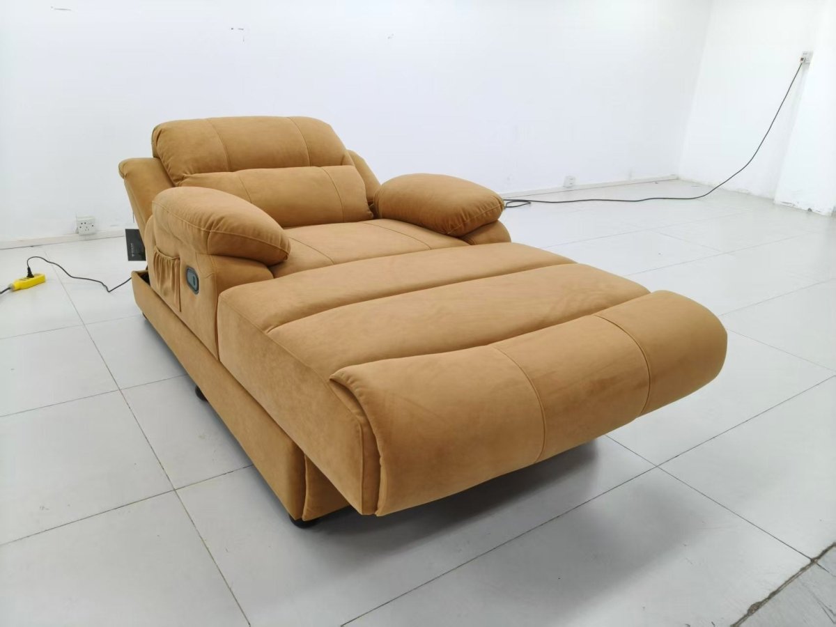 Electric Recliner Sofa, Leather, with Massage Option - Androf