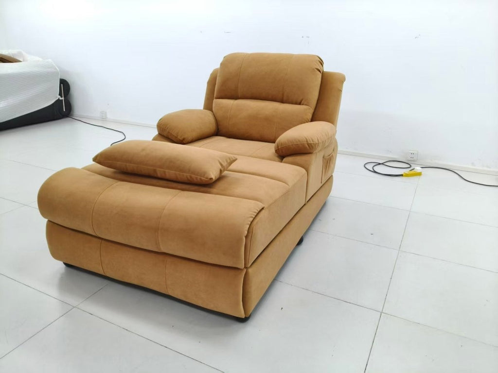 Electric Recliner Sofa, Leather, with Massage Option - Androf