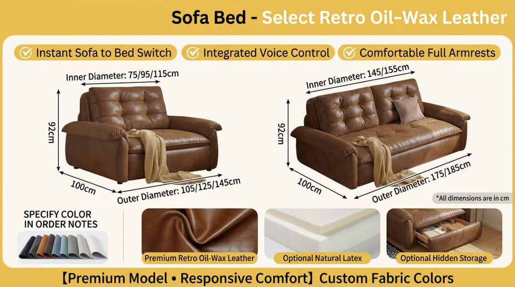 Electric Sofa Bed (Remote + Voice Control) - Androf